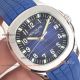 Knockoff Patek Philippe Aquanaut 42mm Watch - Blue Dial Blue Rubber Strap (2)_th.jpg